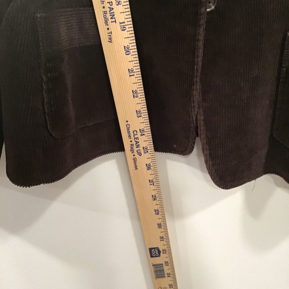Tahari Blazer Women's Size 12 Brown Corduroy 3-Button Career Jacket Quiet Luxury - Picture 8 of 13